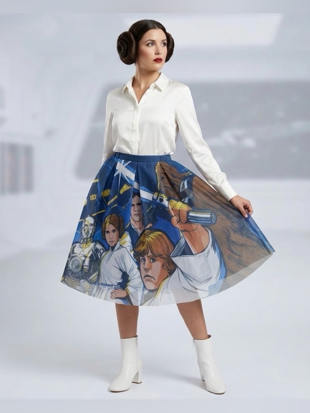 Stitch Shoppe Star Wars Light Side VS Dark Side Heather Skirt